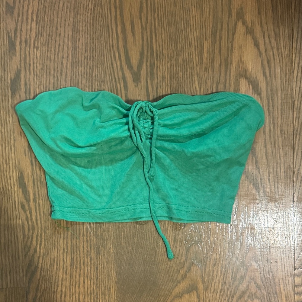 Princess Polly Green Strapless Crop Top